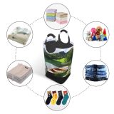 YANFIND Plants Park Beautiful Forest Scenery Rowing Clouds Grass Landscape Daylight Mountains Pine Storage Organizer Foldable Bucket Washing Bin Dirty Clothes Bag For Home Bathroom Bedroom Dorm