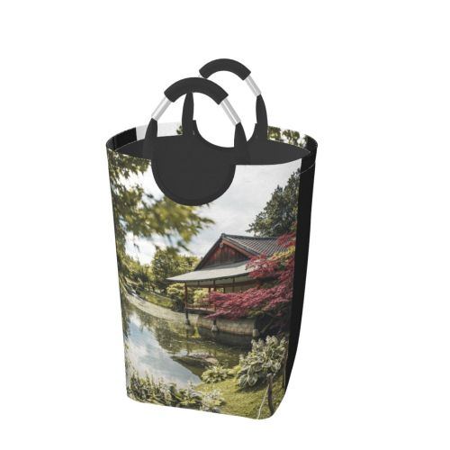 YANFIND Plants Park Flowers Scenery Grass Landscape Japanese Daylight Daytime Ambiant Sunny Sight Storage Organizer Foldable Bucket Washing Bin Dirty Clothes Bag For Home Bathroom Bedroom Dorm