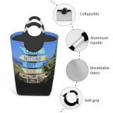 YANFIND Plants Tourism Vacation Wood Landscape Travel Colorful Island Beach Outdoors Seashore Creative Storage Organizer Foldable Bucket Washing Bin Dirty Clothes Bag For Home Bathroom Bedroom Dorm