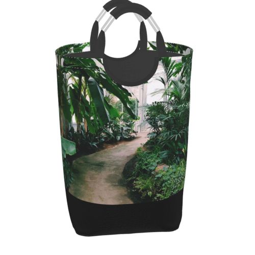 YANFIND Plants Tropical Daylight Path Variety Garden Trees Landscaping Pathway Growth Storage Organizer Foldable Bucket Washing Bin Dirty Clothes Bag For Home Bathroom Bedroom Dorm