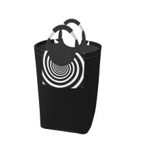 YANFIND Magician Hypnosis Swirl Op Art Bizarre Tunnel Dizzy Vanishing Point Illusion Hypnotist Storage Organizer Foldable Bucket Washing Bin Dirty Clothes Bag For Home Bathroom Bedroom Dorm