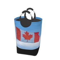 YANFIND Pole Administration Sky Pride Freedom Patriotism Patriotic Canada Country Flagpole Flag Storage Organizer Foldable Bucket Washing Bin Dirty Clothes Bag For Home Bathroom Bedroom Dorm
