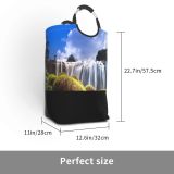 YANFIND Plants Park Time Lapse Landscape Waterfalls Daylight Travel River Stream Outdoors Scenic Storage Organizer Foldable Bucket Washing Bin Dirty Clothes Bag For Home Bathroom Bedroom Dorm