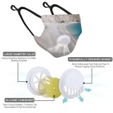 YANFIND Breathing valve mask with filters Aerial Photography Arid Barren Bird's View Bushes Countryside Daylight Desert Dry Dust Washable Reusable Filter and Reusable