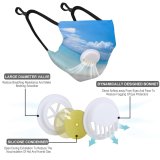 YANFIND Breathing valve mask with filters Aerial Shot Clouds Desert Drone High Angle Hill Landscape Outdoors Sky Dust Washable Reusable Filter and Reusable