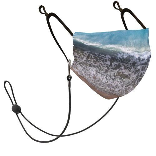YANFIND Mask with Filter Element Aerial Photography Asia Atlantic Ocean Beach Sand Beatiful Landscape Beauty In Nature Dust Washable Reusable Filter and Reusable