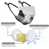 YANFIND Breathing valve mask with filters Aerial Shot Beach Desktop Drone From Above Israel Mac Ocean Sea Seashore Dust Washable Reusable Filter and Reusable