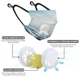 YANFIND Breathing valve mask with filters Africa Animals Black And White Elephants Dust Washable Reusable Filter and Reusable