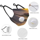 YANFIND Breathing valve mask with filters Aerial Photography Shot Bali Beach Beautiful Bird's View Color Daylight Dji Dust Washable Reusable Filter and Reusable