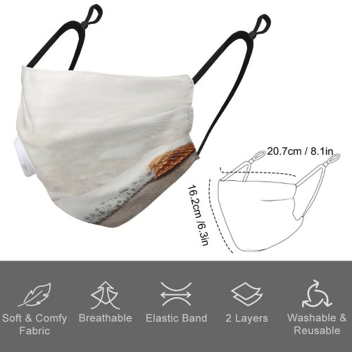 YANFIND Breathing valve mask with filters Aerial Photography Asia Atlantic Ocean Beach Sand Beatiful Landscape Beauty In Nature Dust Washable Reusable Filter and Reusable