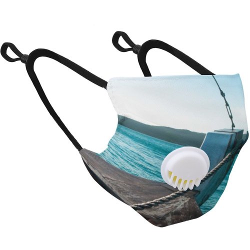YANFIND Breathing valve mask with filters Aerial Shot View Bay Beach Beautiful Beauty Big Blue Cliff Coast Coastline Dust Washable Reusable Filter and Reusable