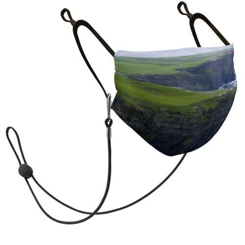 YANFIND Mask with Filter Element Aerial Photography Bay Beach Beauty In Nature Cliff Cliffs Of Moher Fog Dust Washable Reusable Filter and Reusable
