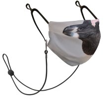 YANFIND Mask with Filter Element African Penguin Animal Photography Antarctic Antarctica Beak Black And White Close Up Dust Washable Reusable Filter and Reusable