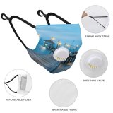YANFIND Breathing valve mask with filters Aesthetic Desktop Background Wallpaper Beautiful Calm Clouds Dark Dawn Evening Jetty Dust Washable Reusable Filter and Reusable