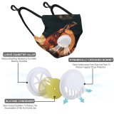 YANFIND Breathing valve mask with filters Afterglow Beach Boy Clouds Dawn Dusk Idyllic Kid Nature Night Ocean Oceanshore Dust Washable Reusable Filter and Reusable