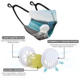 YANFIND Breathing valve mask with filters Aerial Shot View Bay Beach Beautiful Beauty Big Blue Cliff Coast Coastline Dust Washable Reusable Filter and Reusable