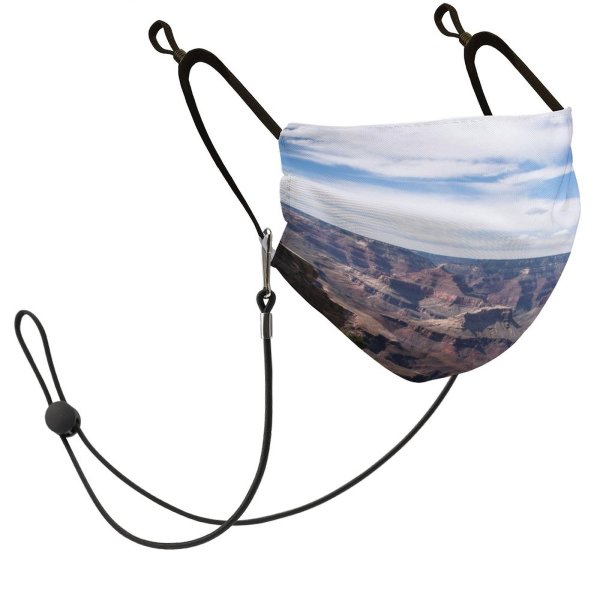 YANFIND Mask with Filter Element Aerial View Arid Arizona Canyon Daylight Desert Dry Erosion Geology Grand Landscape Dust Washable Reusable Filter and Reusable