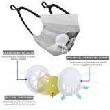 YANFIND Breathing valve mask with filters Aerial Photography Shot View Bird's Body Of Water Colors Dark Drone Dust Washable Reusable Filter and Reusable