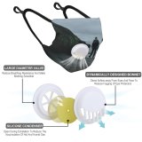 YANFIND Breathing valve mask with filters Aerial Shot Bird's View City From Above Lofoten Norway Sea Dust Washable Reusable Filter and Reusable
