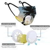 YANFIND Breathing valve mask with filters Affection Back View Bride And Groom Couple Happiness Happy Holding Hands Just Dust Washable Reusable Filter and Reusable