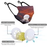 YANFIND Breathing valve mask with filters African Elephant Animal Photography Black And White Grass Herbivore Huge Mammal Pachyderm Dust Washable Reusable Filter and Reusable