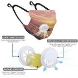 YANFIND Breathing valve mask with filters Aerial View Arid Barren Bird's Couple Daylight Desert Drone Footage Photography Dust Washable Reusable Filter and Reusable