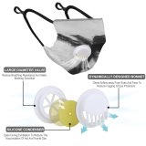 YANFIND Breathing valve mask with filters Aerial Shot Bird's View Black And White Chicago City Downtown From Dust Washable Reusable Filter and Reusable