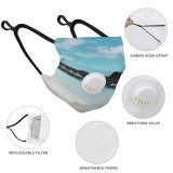 YANFIND Breathing valve mask with filters Affection Afterglow Beach Couple Dawn Dusk Golden Hour Idyllic In Love Kiss Dust Washable Reusable Filter and Reusable