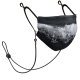 YANFIND Mask with Filter Element Afternoon Banner Images Beach Black And White Body Of Water Close Up Dust Washable Reusable Filter and Reusable