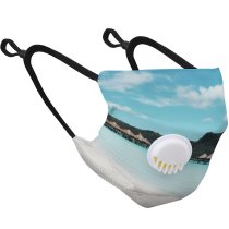 YANFIND Breathing valve mask with filters Affection Afterglow Beach Couple Dawn Dusk Golden Hour Idyllic In Love Kiss Dust Washable Reusable Filter and Reusable