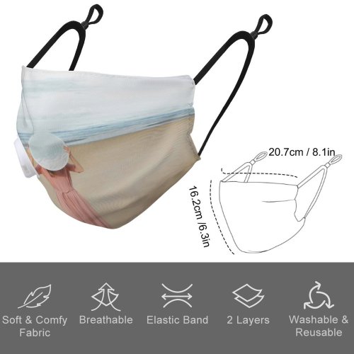 YANFIND Breathing valve mask with filters Aerial Photography Bay Beach Beauty In Nature Cliff Cliffs Of Moher Fog Dust Washable Reusable Filter and Reusable