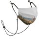 YANFIND Mask with Filter Element Africa Animal Bush Dawn Desert Giraffe Grass Grassland Landscape Mammal Nature Outdoors Dust Washable Reusable Filter and Reusable