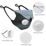 YANFIND Breathing valve mask with filters Aerial Shot Bird's View City From Above Lofoten Norway Sea Dust Washable Reusable Filter and Reusable