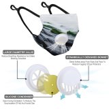 YANFIND Breathing valve mask with filters Aeroplane Aircraft Airplane Aviate Aviation Black And White Building Flight Dust Washable Reusable Filter and Reusable