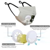 YANFIND Breathing valve mask with filters Aerial Photography Shot Beach Bird's View Coast Drone Environment From Above Dust Washable Reusable Filter and Reusable