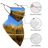 Yanfind Ear Loops Balaclava Yosemite Landscape Lake Reflection Mirror Trees Woods Forest Pine Sky Relaxing UV Protection Face Bandanas Scarf for Women Men Motorcycle