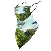 Yanfind Ear Loops Balaclava Woods Landscape Woodland Trees England Forest UV Protection Face Bandanas Scarf for Women Men Motorcycle