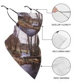 Yanfind Ear Loops Balaclava Winter Landscape Trees Woods River UV Protection Face Bandanas Scarf for Women Men Motorcycle