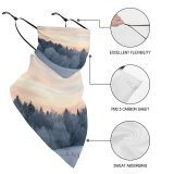 Yanfind Ear Loops Balaclava Winter Evening Sunset Skies Sky Clouds Snow Countryside Rural Woods Trees UV Protection Face Bandanas Scarf for Women Men Motorcycle