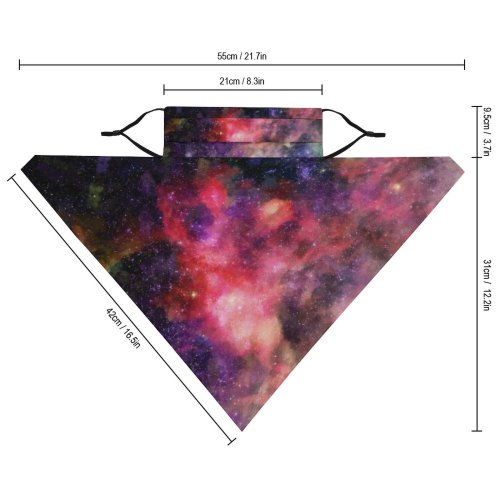 Yanfin Ear Loops Balaclava Space Sky Night Outer Deep Nebula Nebulae Cloud Abstract Darkness Dark012 UV Protection Face Bandanas Scarf for Women Men Motorcycle