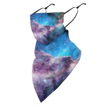 Yanfin Ear Loops Balaclava Space Sky Night Outer Deep Nebula Nebulae Cloud Abstract Darkness Dark023 UV Protection Face Bandanas Scarf for Women Men Motorcycle