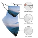 Yanfind Ear Loops Balaclava Winter Landscape Hill Snow Calm Christmas Country Field Forest Frost Frozen Outdoors UV Protection Face Bandanas Scarf for Women Men Motorcycle