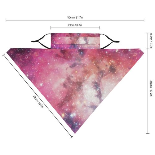 Yanfin Ear Loops Balaclava Space Sky Night Outer Deep Nebula Nebulae Cloud Abstract Darkness Dark UV Protection Face Bandanas Scarf for Women Men Motorcycle
