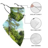 Yanfind Ear Loops Balaclava Woods Landscape Woodland Trees England Forest UV Protection Face Bandanas Scarf for Women Men Motorcycle
