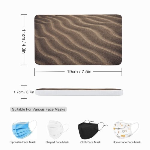 Yanfind Portable Mask Case Storage Bag Sand Ripples Desert Texture Heat Macro SandDune Abstract Beach Rippled Gold Spain