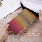 Yanfind Portable Mask Case Storage Bag Scrapbook Retro Vintage Old Stripes Abstract Art Artistic Backdrop Beautiful Cheerful Colorful