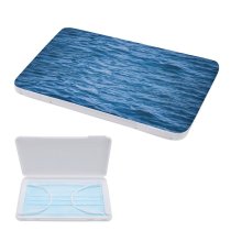 Yanfind Portable Mask Case Storage Bag Sea Texture Wave Summer Ocean Natural Cool Abstract Lake Ripple Liquid