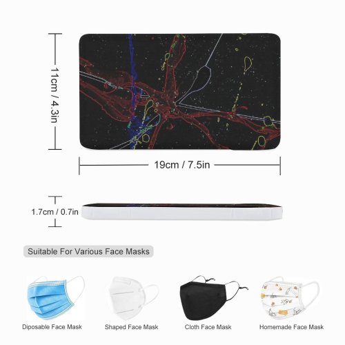 Yanfind Portable Mask Case Storage Bag Space Explosion Science Scientific Abstract Texture Astrology Astrological Lines Microscope Strange