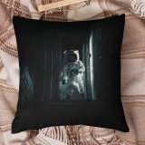 Polyester Pillow Case Nicu Scarlat Space Dark Astronaut