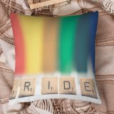 Polyester Pillow Case Creativity Alphabet Lgbt Pride Motley Conceptual Word Rainbow Letters